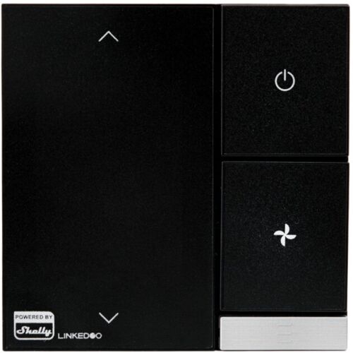 LinkedGo Smart HVAC Thermostat - powered by Shelly - Schwarz (+12 Monate GRATIS Shelly Premium)