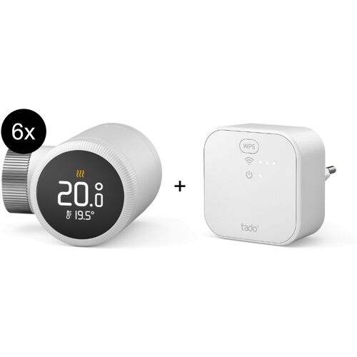 tado° X Starter Kit Smartes Heizkörper-Thermostat - 6er-Set & Bridge