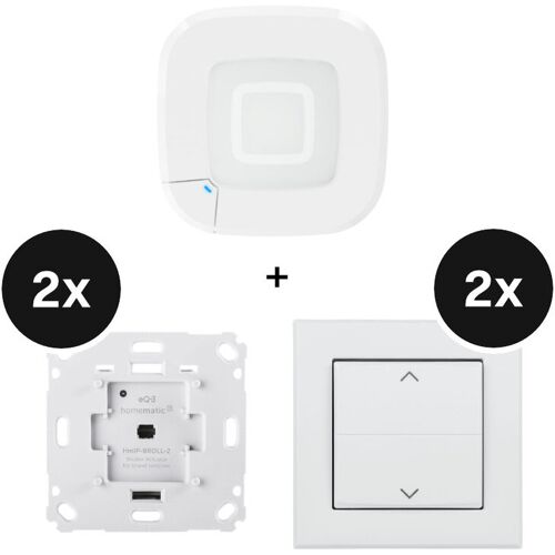 Homematic IP Starter-Set Rollladensteuerung - für 2 Rollläden / Markisen - mit Access Point 2 - Weiß