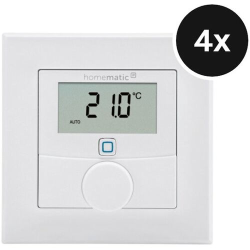Homematic IP Wandthermostat mit Luftfeuchtigkeitssensor 4er-Set