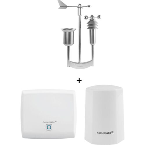 Homematic IP Starter Set Wetterstation mit Wettersensor - Pro und Temperatur- und Luftfeuchtigkeitssensor - außen