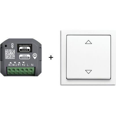 Busch-Jaeger Rolladen Set - mit Jalousieaktor, Unterputz, 1-Kanal + Smart Switch Wandschalter - Grau Busch-Jaeger Rolladen Set - mit Jalousieaktor, Unterputz, 1-Kanal + Smart Switch Wandschalter - Grau