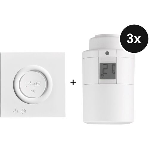 Danfoss Ally Starterpack - Gateway + 3er-Set Heizkörperthermostate