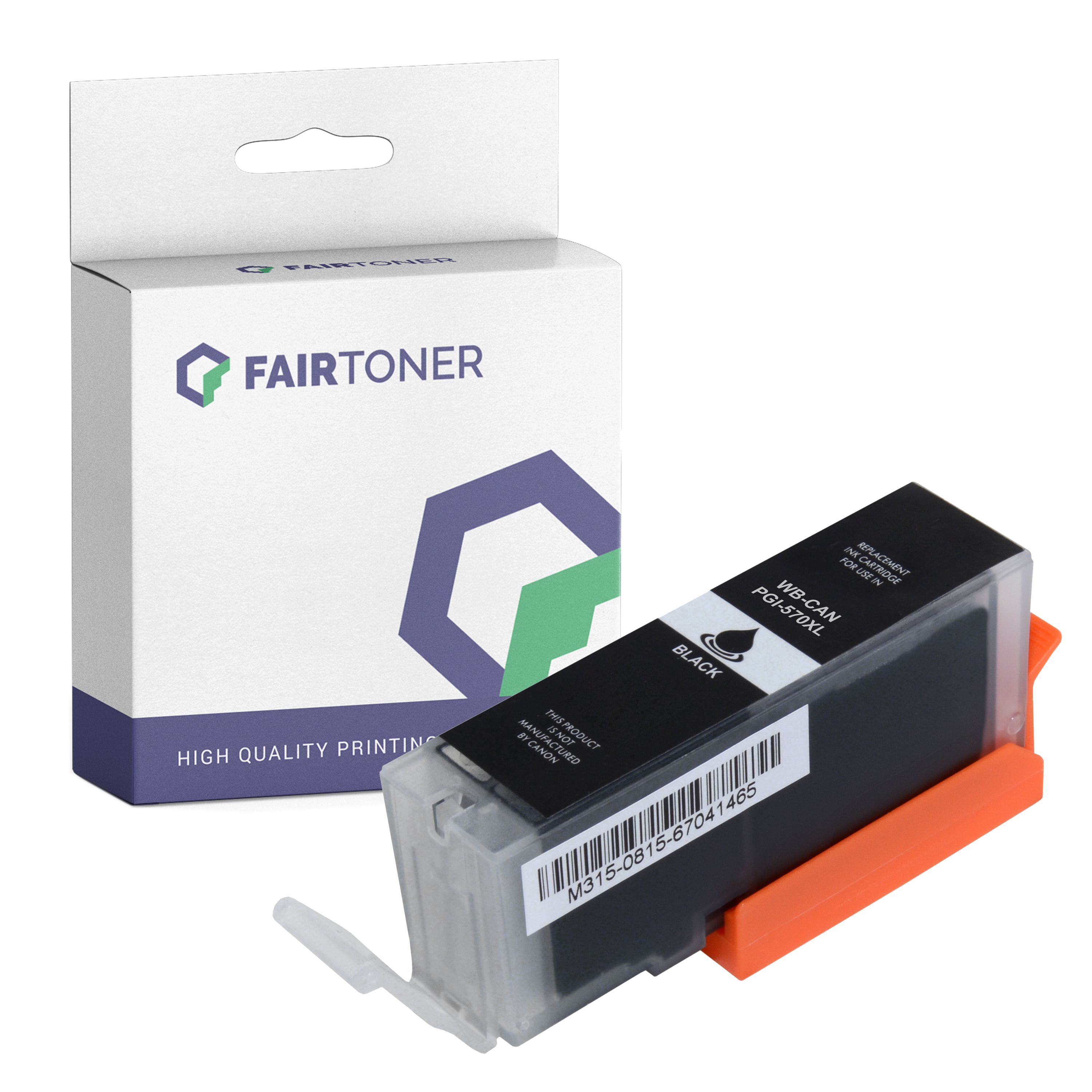 FairToner Kompatibel zu Canon Pixma MG 7753 (0318C001 / PGI-570PGBKXL) Druckerpatrone Schwarz