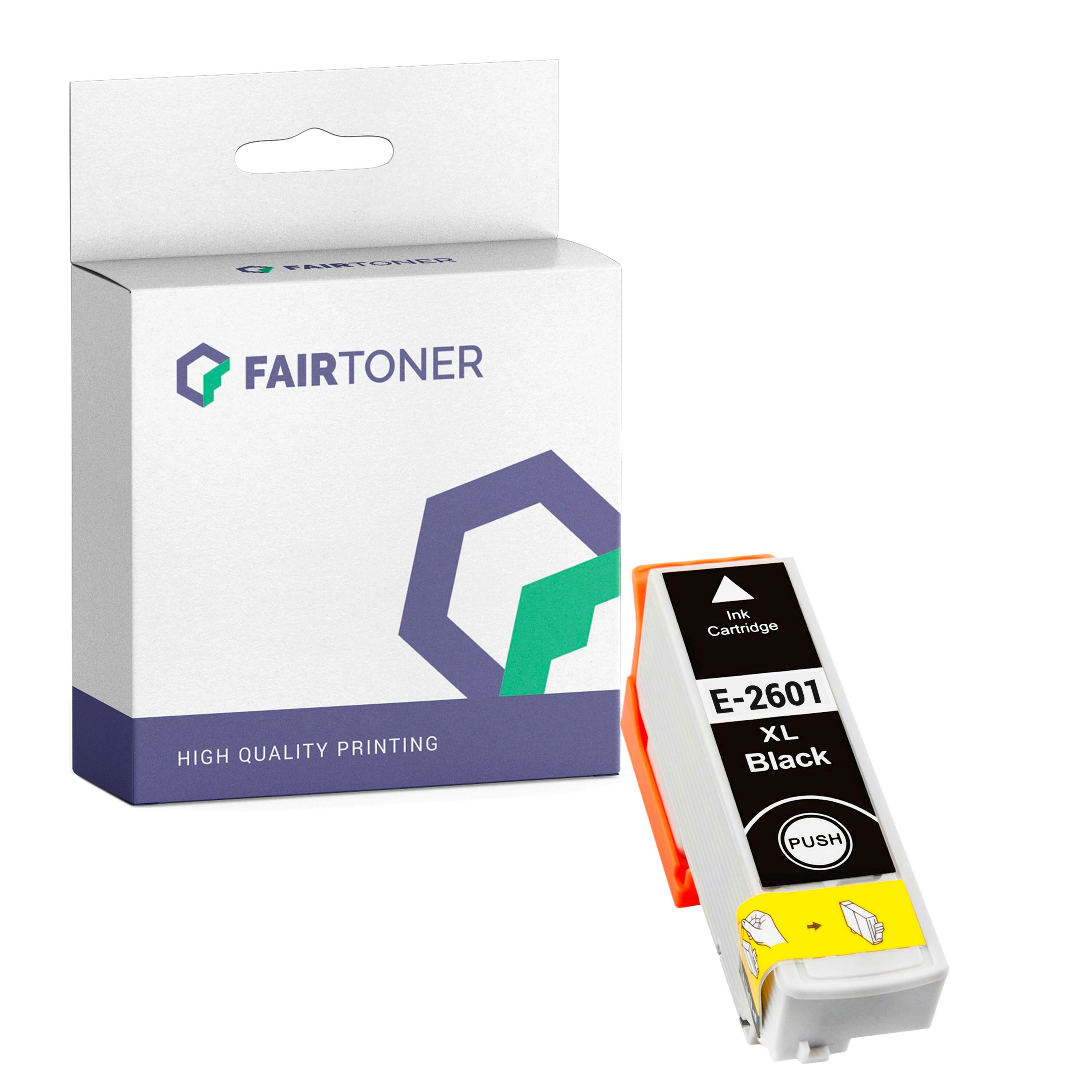FairToner Kompatibel zu Epson Expression Premium XP-605 (C13T26014012 / 26) Druckerpatrone Schwarz