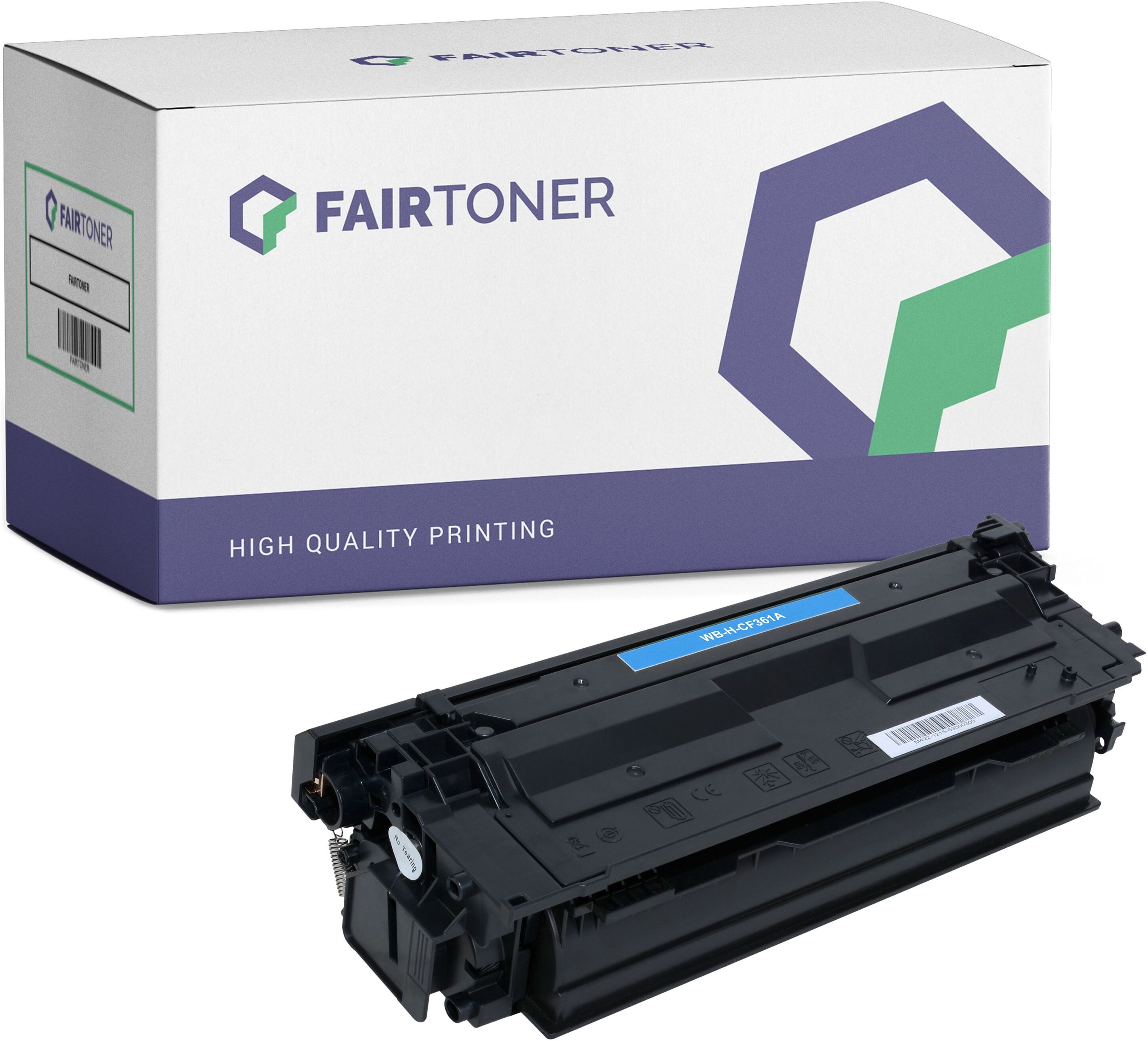 FairToner Kompatibel zu HP Color LaserJet Enterprise M 553 n (CF361A / 508A) Toner Cyan