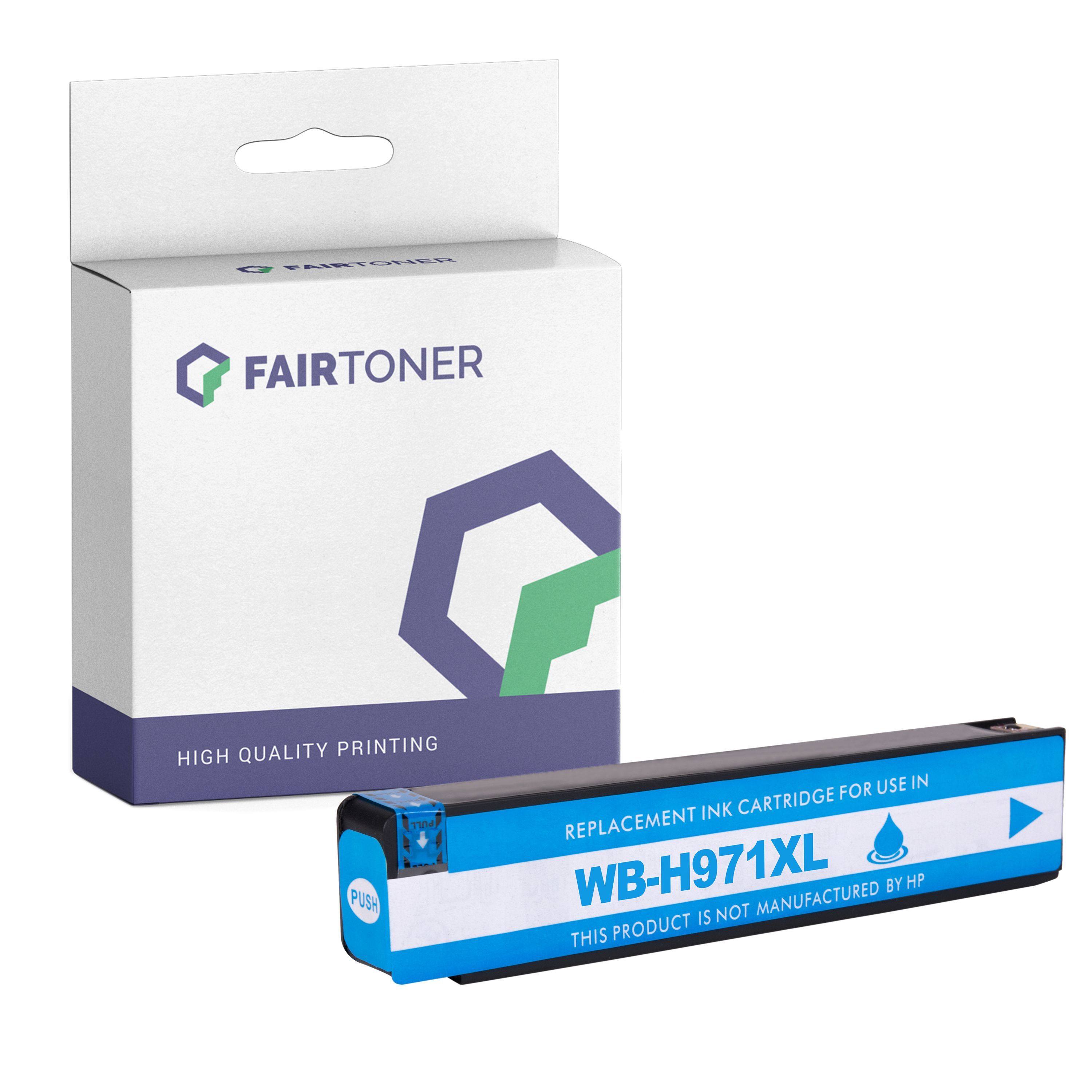 FairToner Kompatibel zu HP OfficeJet Pro X 576 dw (CN626AE / 971XL) Druckerpatrone Cyan