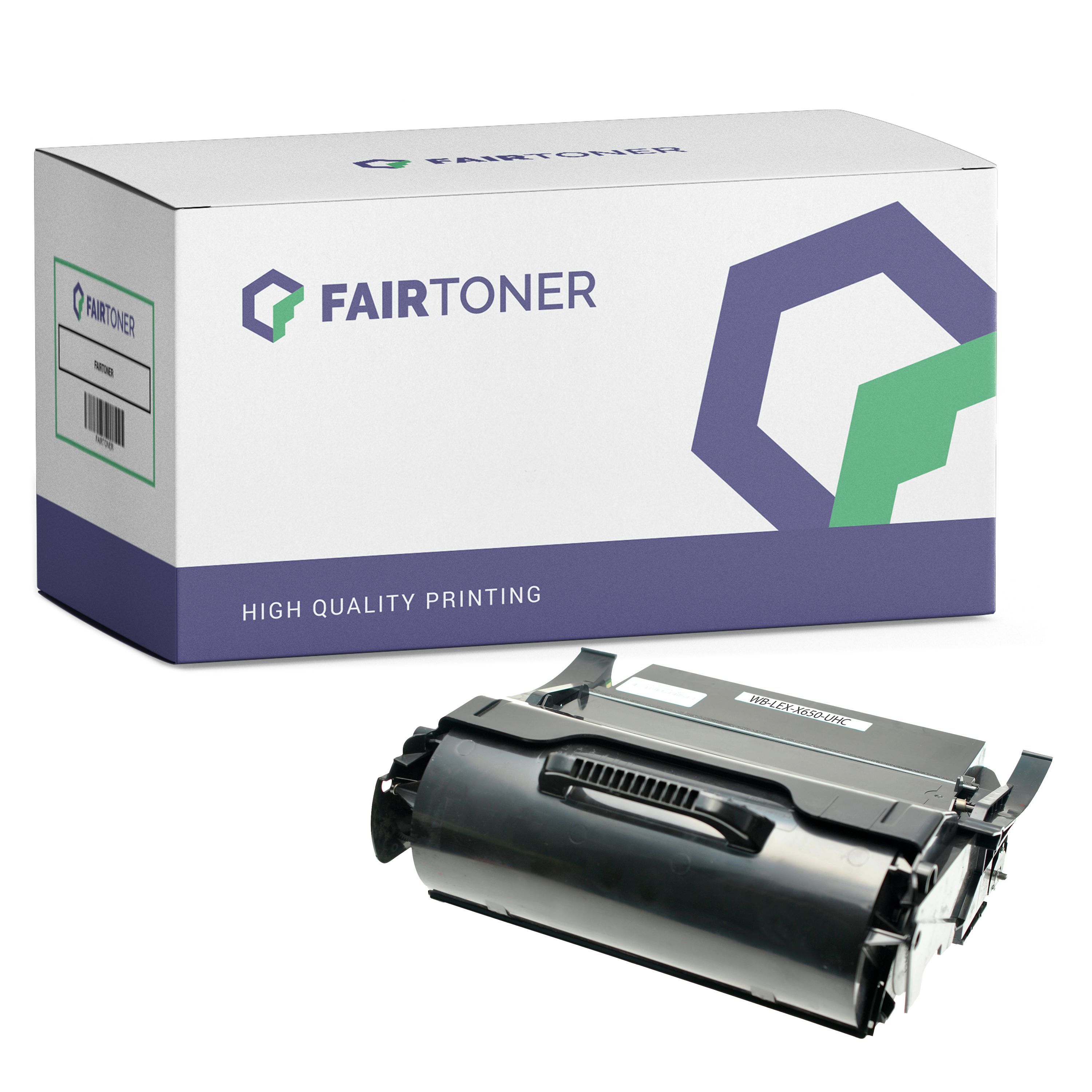 FairToner Kompatibel zu Lexmark X 651 (X651H21E) Toner Schwarz