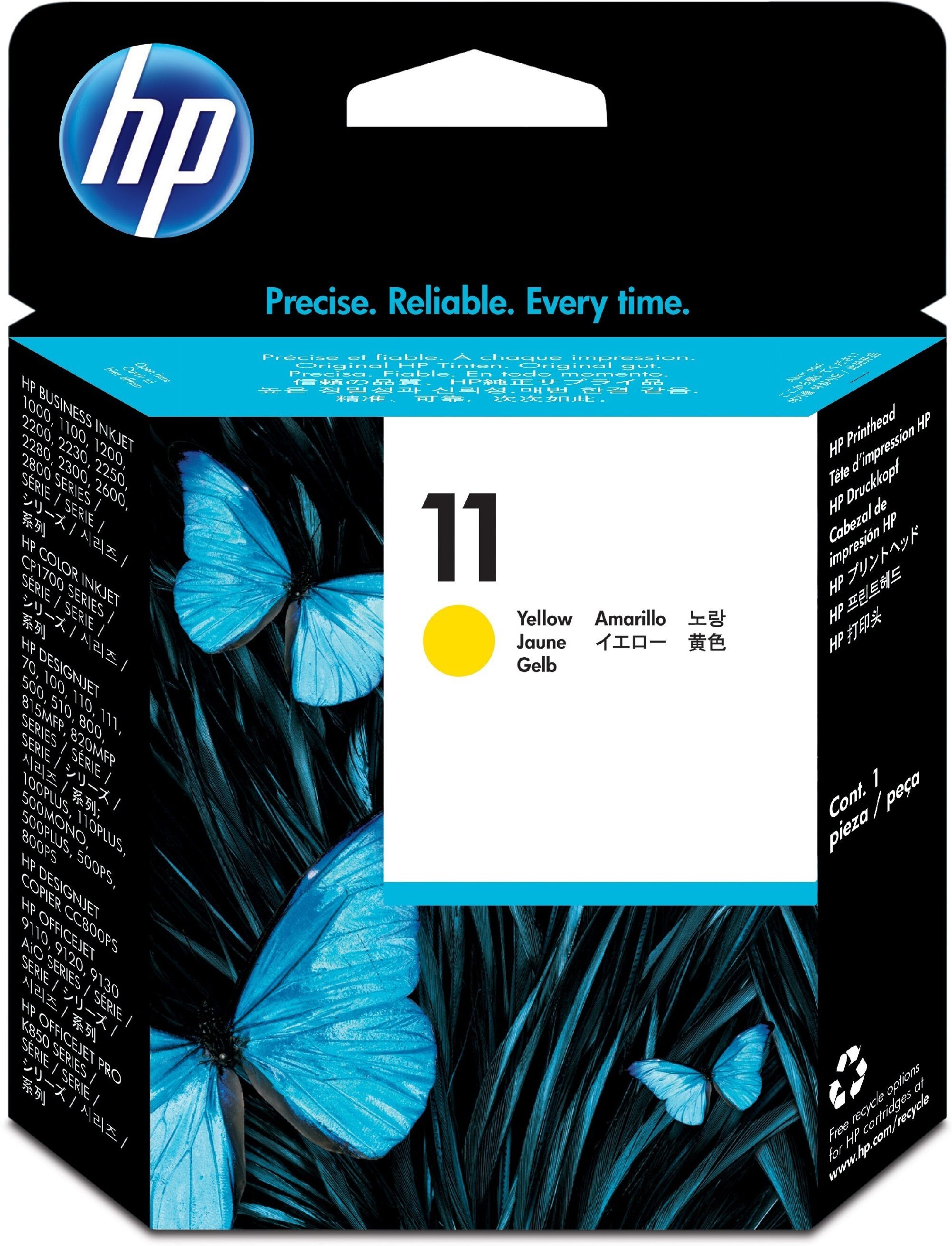 HP Original HP Color InkJet 1700 Series (C4813A / 11) Druckerpatrone Gelb