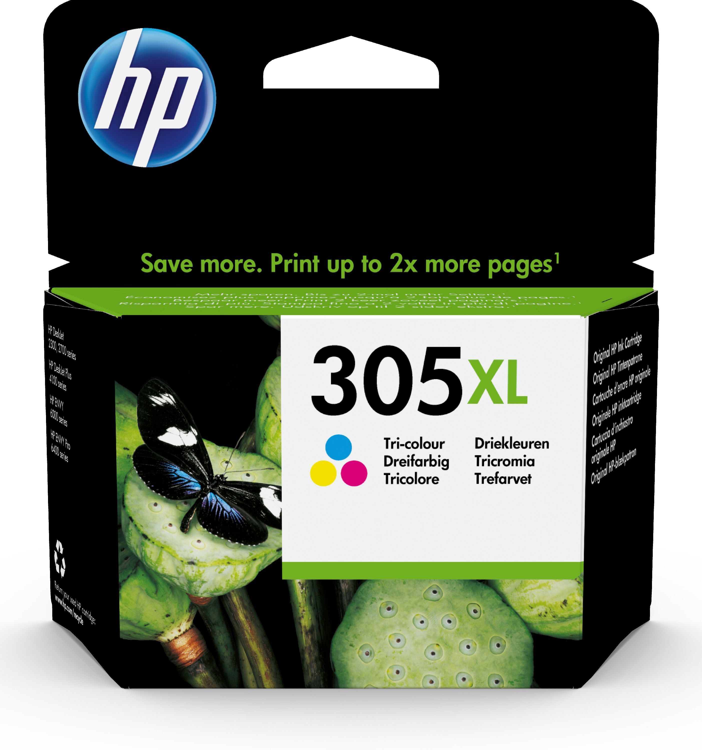 HP Original HP Envy 6020 (3YM63AE / 305XL) Druckerpatrone Color (Cyan,Magenta,Gelb)