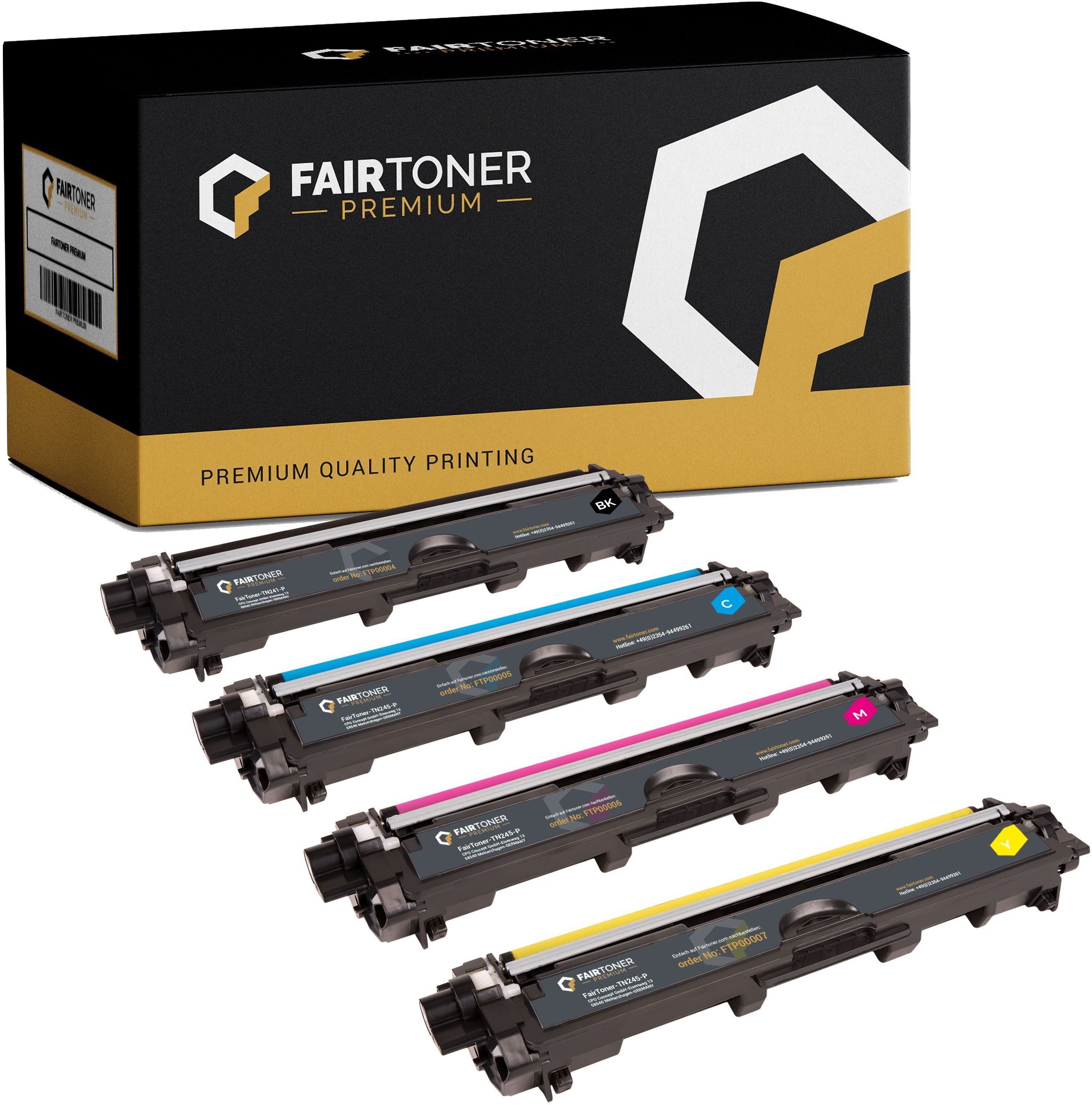 FairToner Premium 4er Multipack Set kompatibel zu Brother TN-241 TN-245 HL-3170 CDW Toner