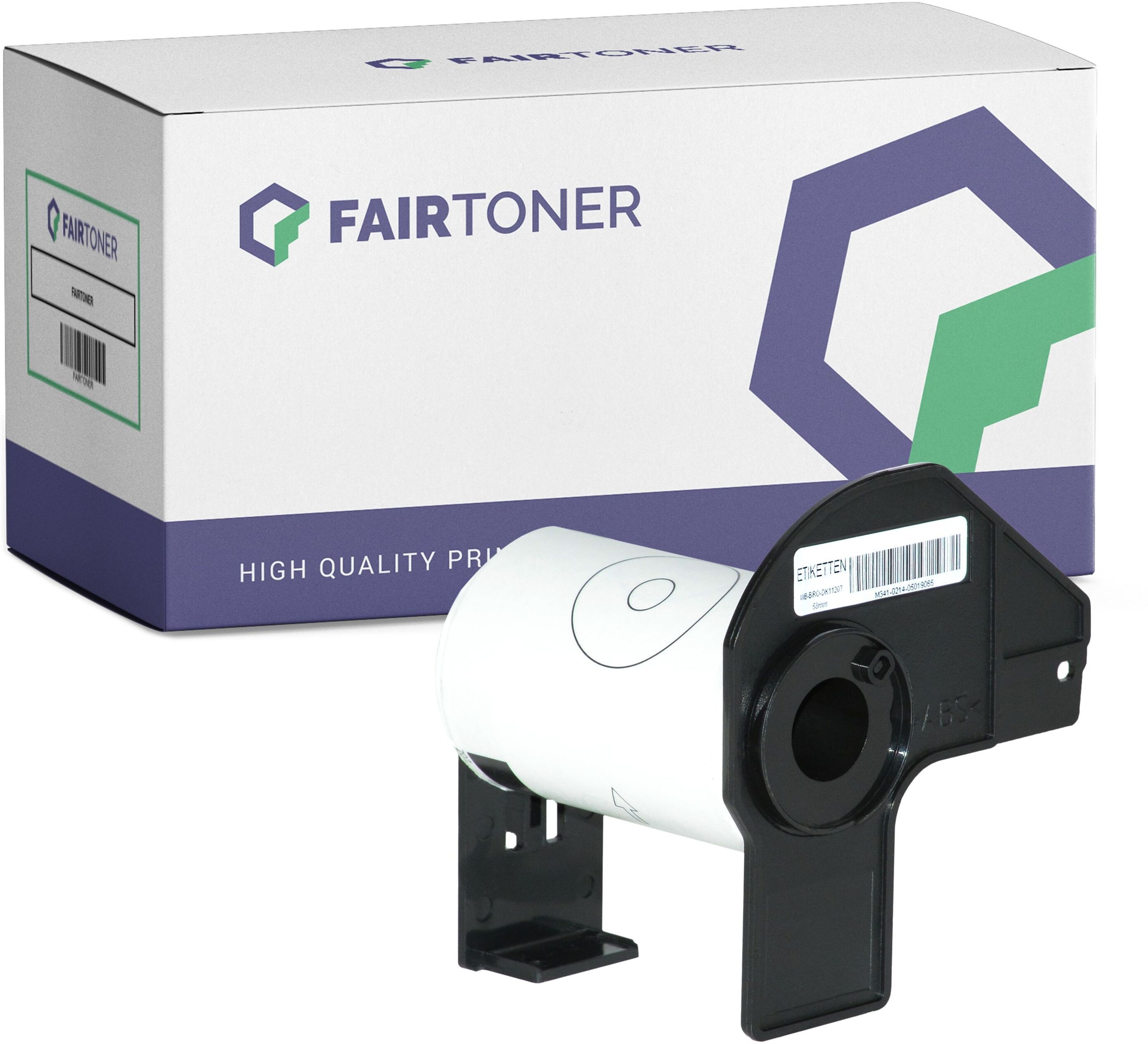 FairToner Kompatibel zu Brother P-Touch QL 720 NW (DK-11207) Etikett 100x (58mm x 58mm) WeiÃŸ