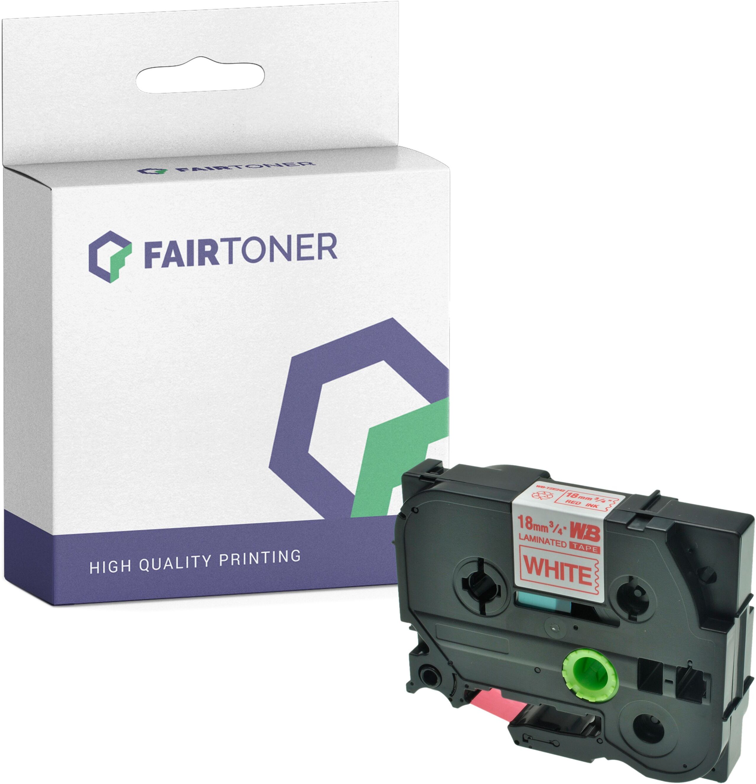 FairToner Kompatibel zu Brother P-Touch 1000 F (TZE-242) Schriftband 18mm/8m Rot auf Weiss FairToner Kompatibel zu Brother P-Touch 1000 F (TZE-242) Schriftband 18mm/8m Rot auf Weiss