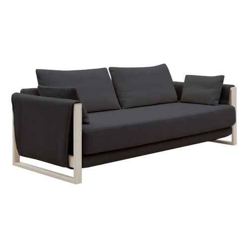 Softline – Madison Wood Schlafsofa – grau