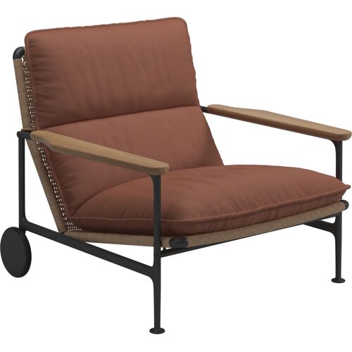Gloster – Zenith Lounge Sessel mit Armlehnen – rot