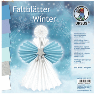 Ludwig Bähr Faltblätter Winter 130g/qm 20x20cm VE=100 Blatt 6 Farben Ludwig Bähr Faltblätter Winter 130g/qm 20x20cm VE=100 Blatt 6 Farben