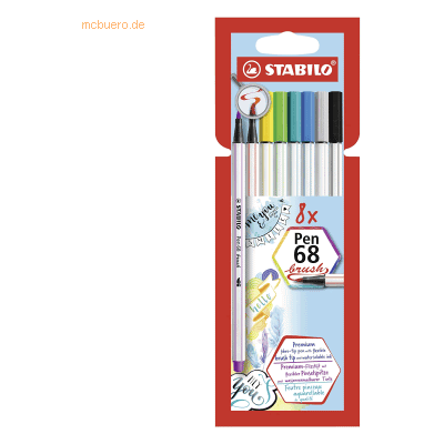 STABILO Pen 68 Pinsel Multicolor 8er Pack STABILO Pen 68 Pinsel Multicolor 8er Pack