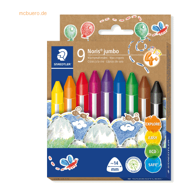 Staedtler Noris Jumbo Dreieckige Kreide - 9 Stück Staedtler Noris Jumbo Dreieckige Kreide - 9 Stück