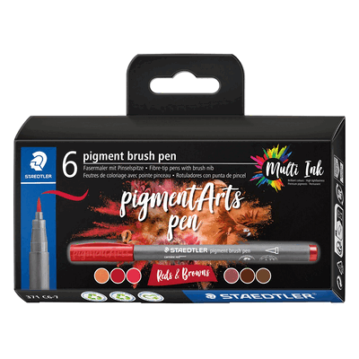 Staedtler Modell 371c6-7 Rote & Braune Filzstift - Filzstift Staedtler Modell 371c6-7 Rote & Braune Filzstift - Filzstift