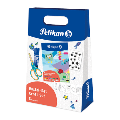 Pelikan Bastel-Set - 5-teilig 7 Bastelvorlagen gestanzt. Pelikan Bastel-Set - 5-teilig 7 Bastelvorlagen gestanzt.