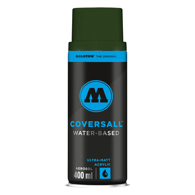 Molotow Sprühdose COVERSALL WATER-BASED 400ml, chromoxidgrün Molotow Sprühdose COVERSALL WATER-BASED 400ml, chromoxidgrün