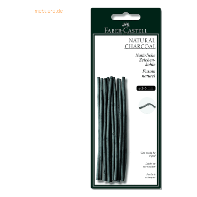 Faber Castell Zeichenkohle Pitt monochrom natürlich ca. 3-6 mm Faber Castell Zeichenkohle Pitt monochrom natürlich ca. 3-6 mm