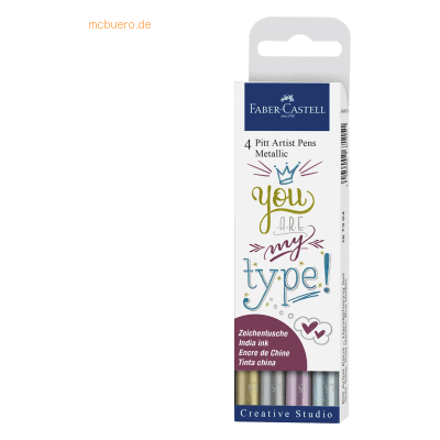 Faber Castell Tuschestift Pitt Artist Pen 1,5 sortiert VE=4 Stück Etui Faber Castell Tuschestift Pitt Artist Pen 1,5 sortiert VE=4 Stück Etui