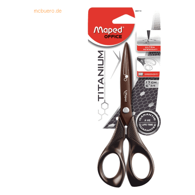 Maped Schere Titanium 17cm schwarz auf Blisterkarte Maped Schere Titanium 17cm schwarz auf Blisterkarte