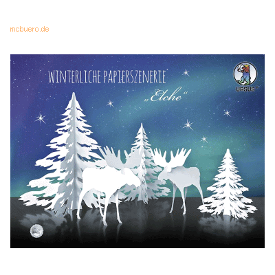 Ludwig Bähr Winterliche Papierszenerie Santa's Schlitten Ludwig Bähr Winterliche Papierszenerie Santa's Schlitten