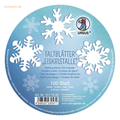 Ludwig Bähr Ursus Faltblätter - Eiskristalle Ludwig Bähr Ursus Faltblätter - Eiskristalle