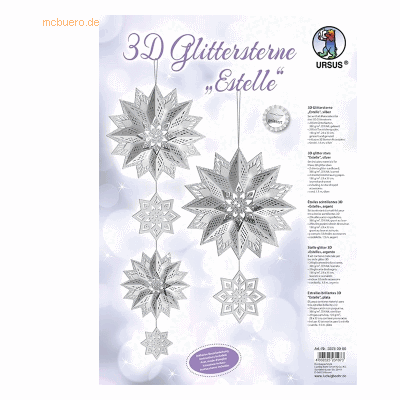 Ursus Bastelset - Glittersterne - Silber - Bastelset Ursus Bastelset - Glittersterne - Silber - Bastelset