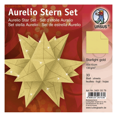 Ursus Aurelio Starlight Gold Bastelpapier - Faltblätter Ursus Aurelio Starlight Gold Bastelpapier - Faltblätter