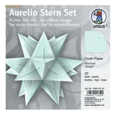 Ludwig Bähr Faltblätter Aurelio Stern Crush Paper 120g/qm 15x15cm VE=3 Ludwig Bähr Faltblätter Aurelio Stern Crush Paper 120g/qm 15x15cm VE=3