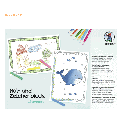 Ludwig Bähr Kunst & Bastelblock - A5, 220g/m², 5er Pack, 18 Rahmen Ludwig Bähr Kunst & Bastelblock - A5, 220g/m², 5er Pack, 18 Rahmen