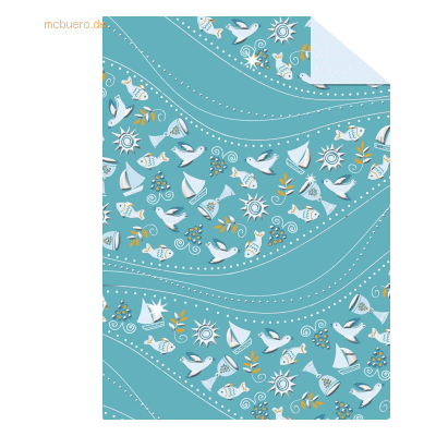 Ursus Petrol Bastelpapier - Beidseitig Silberfolie - 200g/m² Ursus Petrol Bastelpapier - Beidseitig Silberfolie - 200g/m²