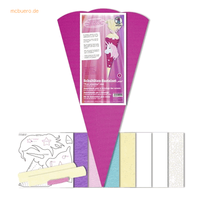 Ludwig Bähr Schultüten-Bastelset-Mini 41cm Einhorn Ludwig Bähr Schultüten-Bastelset-Mini 41cm Einhorn