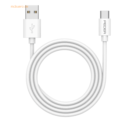 PEDEA PEDEA Schnelllade- und Datenkabel USB-A/USB-C , 1m, weiß PEDEA PEDEA Schnelllade- und Datenkabel USB-A/USB-C , 1m, weiß