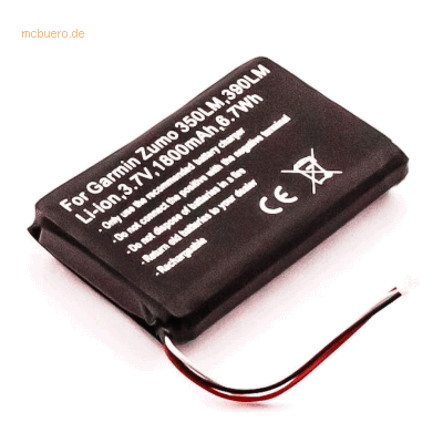 k.A. Akku für Garmin 361-00059-00 Li-Pol 3,7 Volt 1800 mAh schwarz k.A. Akku für Garmin 361-00059-00 Li-Pol 3,7 Volt 1800 mAh schwarz
