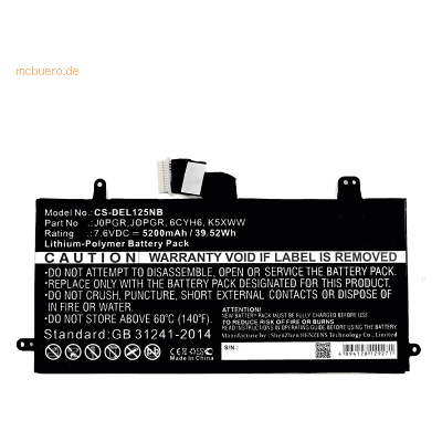 k.A. Akku für Dell Latitude 5285 2-in-1 Li-Pol 7,6 Volt 5200 mAh schwa k.A. Akku für Dell Latitude 5285 2-in-1 Li-Pol 7,6 Volt 5200 mAh schwa
