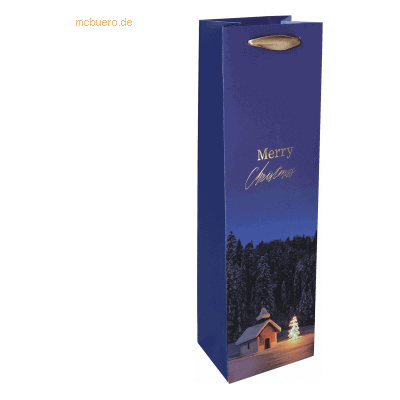 5 x Sigel Geschenktasche Bottle 100x350x80mm Christmas Chapel 5 x Sigel Geschenktasche Bottle 100x350x80mm Christmas Chapel