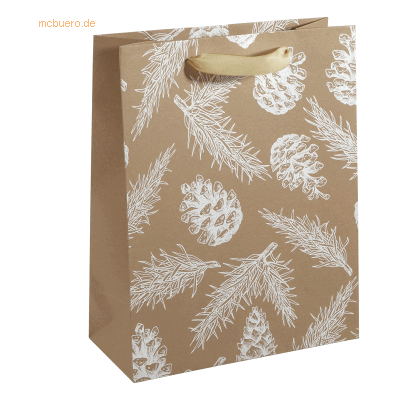 5 x Sigel Geschenktasche Large 260x330x120mm Pine cones and pine branc 5 x Sigel Geschenktasche Large 260x330x120mm Pine cones and pine branc