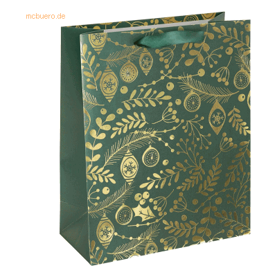 5 x Sigel Geschenktasche Large 260x330x120mm Golden ornaments on green 5 x Sigel Geschenktasche Large 260x330x120mm Golden ornaments on green
