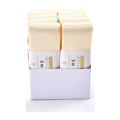 10 x Goldina Basic Taftband - 40 mm x 3 m creme. 10 x Goldina Basic Taftband - 40 mm x 3 m creme.