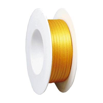 Goldina Doppelsatinband - 3 mm x 50 m goldgelb. Goldina Doppelsatinband - 3 mm x 50 m goldgelb.