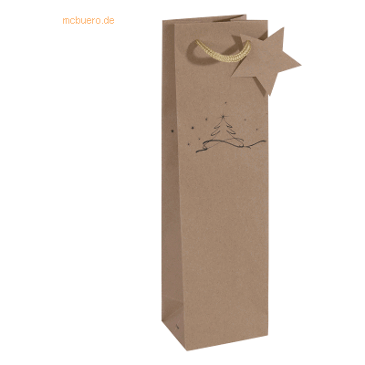 5 x Sigel Geschenktasche Bottle Kraftkarton Christmas tree 100x350x80m 5 x Sigel Geschenktasche Bottle Kraftkarton Christmas tree 100x350x80m