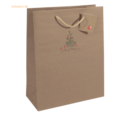 5 x Sigel Geschenktasche Large Kraftkarton Christmas with apples 260x3 5 x Sigel Geschenktasche Large Kraftkarton Christmas with apples 260x3