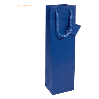 5 x Sigel Geschenktasche Bottle ultramarinblau 100x350x80mm 5 x Sigel Geschenktasche Bottle ultramarinblau 100x350x80mm