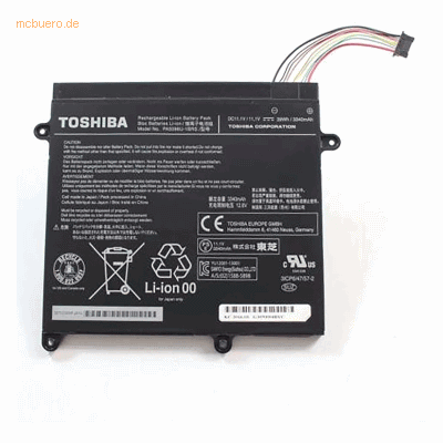 Toshiba Akku für Toshiba Portege Z10t-A Li-Pol 11,4 Volt 3600 mAh schw Toshiba Akku für Toshiba Portege Z10t-A Li-Pol 11,4 Volt 3600 mAh schw
