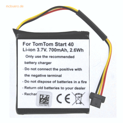 TomTom Start 40 Europe Akku - 700mAh Navigationszubehör TomTom Start 40 Europe Akku - 700mAh Navigationszubehör