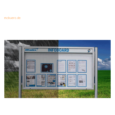 Ultradex Plakatvitrine quer B1790xH1070xT100mm magnethaftend Rahmen si Ultradex Plakatvitrine quer B1790xH1070xT100mm magnethaftend Rahmen si